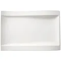 Produktbild: Villeroy & Boch Speiseteller New Wave, Weiß, Keramik, Uni, rechteckig, 37 cm, Essen & Trinken, Geschirr, Teller, Speiseteller