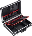 Produktbild: Meister Werkzeugkoffer leer - 460 x 320 x 140 mm - Individuelle Fachaufteilung - 15 Werkzeugtaschen - Mit Gummibändern - 15 kg Tragkraft - Stabiler Alu-Koffer / Werkzeugkiste / Organizer / 9095070