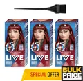 Produktbild: Schwarzkopf LIVE 026 Dark Red Intense Pigment Semi-Permanent Haarfarbe 3er Pack