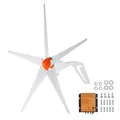 Produktbild: VEVOR 500 W Windkraftanlage 12 V Windgenerator 5-Blatt-Windkraftgenerator mit MPPT-Regler einstellbare Windrichtung und 2,5 m/s Startwindgeschwindigkeit geeignet für Zuhause Bauernhof Wohnmobile Boote