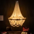 Produktbild: Extravaganter Kronleuchter ROYAL XL 70cm Lüster silber Hängeleuchte Barock Lampe