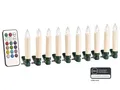 Produktbild: 10 Kabellose LED RGB Weihnachtsbaumkerzen mit Fernbedienung Batteriebetrieb NEU