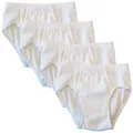 Produktbild: HERMKO Slip 2850 (Pack, 4er) 100 % Bio Baumwolle Sportslip Basic Denhbund hergestellt in EU weiß 116