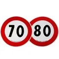 Produktbild: 1545/40 Selbstklebende Geschwindigkeitsbegrenzung 70 und 80 km/h EU genehmigt