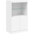 Produktbild: vidaXL Sideboard mit LED-Leuchten Weiß 60,5x37x100 cm 836665