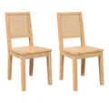 Produktbild: vidaXL Esszimmerstuhl Esszimmerstühle 2 Stk. Massivholz Gummibaum (1 St)