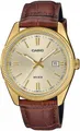 Produktbild: CASIO TIMELESS COLLECTION Quarzuhr MTP-1302PGL-9AVEF, Armbanduhr, Herrenuhr, Damenuhr, Lederarmband, Tag, Neo-Display