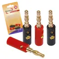 Produktbild: Dynavox Bananenstecker Federstecker Stecker für Lautsprecherkabel 4er Set