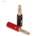 Produktbild: 4er Set Bananenstecker 2 x rot, 2 x schwarz Lautsprecherstecker, Stecker Dynavox