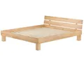 Produktbild: ERST-HOLZ Massivholzbett Doppelbett Massivholzbett Holz-Doppelbett 180 x 200 cm Buche Massiv, Buche farblos lackiert