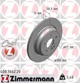 Produktbild: 2x ZIMMERMANN 400.3662.20 Bremsscheibe für MERCEDES-BENZ