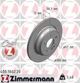 Produktbild: 2x ZIMMERMANN Bremsscheibe Hinterachse für MERCEDES-BENZ