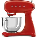 Produktbild: Smeg Küchenmaschine SMF03RDEU, 50er Retro Style, 800 Watt, mit Patisserie-Set, 4,8 Liter, rot