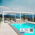Produktbild: Deluxe Plus Pavillon Terrassenüberdachung Aluminium 4 x 8 M weiß