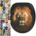 Produktbild: Sanilo WC Sitz mit Absenkautomatik, viele neue Toilettendeckel zur Auswahl, hochwertige Oberfläche, einfache Montage, stabile Scharniere (Löwe)