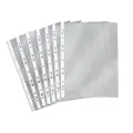 Produktbild: 100 Stück A4 Prospekthüllen Klarsichthüllen Sichthülle Oben offen genarbt 0,05mm
