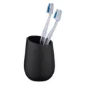 Produktbild: Wenko-Wenselaar GmbH & Co. KG WENKO Badi Zahnputzbecher, Mundspülbecher aus Keramik, Maße (B/T x H): Ø 8 x 11 cm, schwarz 23651800