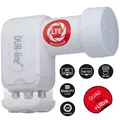 Produktbild: DUR-line +Ultra Premium Quad LNB | 4 Teilnehmer, LTE-Filter, FullHD, HDTV, 3D 4K