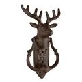 Produktbild: Türklopfer Hirsche braun Gusseisen 6,2x13x22,8 cm Dekoration Türdeko Türschmuck