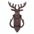 Produktbild: Türklopfer Antik Rustikal aus Eisen Metall Gusseisen Dekorativ Hirsch Motiv 23cm