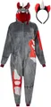 Produktbild: Corimori Partyanzug Flauschiges Zombie Einhorn Kostüm für Erwachsene, Jumpsuit, Fasching, Kigurumi, Halloween, Grusel Zombie Einhorn 