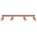 Produktbild: SOLLUX lighting Deckenlampe Deckenleuchte Deckenstrahler Einstellbar Stahl 4 Flammig 81 x 6 x 17 cm Ockerrot Ring