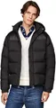 Produktbild: Tommy Hilfiger Herren Pufferjacke Mix Down Hooded Puffer Jacket mit Kapuze, Schwarz (Black), XXL