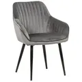 Produktbild: riess-ambiente Armlehnstuhl, Grau, Silber, Textil, 60x84x61 cm, Esszimmer, Stühle, Esszimmerstühle, Armlehnenstühle