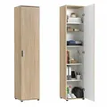 Produktbild: Home Collective Mehrzweckschrank Schmaler Schrank 40 cm breit mit 1 Tür & 4 Einlegeböden (Universalschrank Haushaltsschrank für Haushalt, Flur, Büro oder Schlafzimmer) 40x35x184 cm (BxTxH), Sonoma Eiche beige