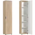 Produktbild: Schmaler Mehrzweckschrank 40 cm breit mit 1 Tür & 4 Einlegeböden 40x35x184 cm (BxTxH), Sonoma Eiche - Braun