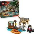 Produktbild: LEGO Jurassic World Flucht vor dem T.Rex – Interaktives Spielzeug mit Dinosaurier-Figur, Boot, ATV und 2 Minifiguren – Geschenk für Jungen und... - Beige
