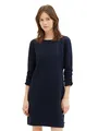 Produktbild: Tom Tailor Denim Damen Basic Kleid mit Raffarm, 10668 - Sky Captain Blue, XS