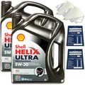 Produktbild: 10 Liter original Shell Helix Ultra Prof. AG 5W30 Motoröl 550040557 ACEA C3 SET