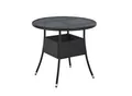 Produktbild: Juskys Polyrattan Gartentisch Yoro rund - wetterfest Outdoor Beistelltisch Ø 80 cm - Schwarz