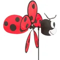 Produktbild: HQ Design Windspiration - Spin Critter, UV-beständige und wetterfeste Windspiel Deko für Garten, Terrasse und Balkon - Windrad inkl. Standstab (Ladybug)