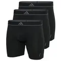 Produktbild: adidas Sportswear Langer Boxer Active Micro Flex (3er Pack) Logo-Bund, elastisch, Mikrofaser, ohne Eingriff schwarz XL