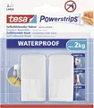 Produktbild: tesa Powerstrips Waterproof Haken L Rechteckig, Metalloptik Handtuchhaken ohne Bohren