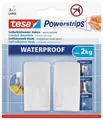 Produktbild: tesa Powerstrips Waterproof Wasserdicht Haken selbstklebend WAVE weiß 2 kg 2 St.