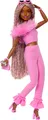 Produktbild: Barbie Deluxe Style-Puppe Nr. 4 mit Barbiecore-Outfit, rosa und braunen geflocht