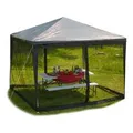 Produktbild: Relaxdays Moskitonetz Netzstoff Schwarz Feinmaschig mit Reißverschluss 12 m x 2 m x 6 m 1,25 kg