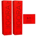 Produktbild: Schwarzkopf Igora Royal 2 x 60 ml 5-1 hellbraun asch Haarfarbe Cremefarbe Set