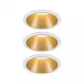 Produktbild: Paulmann 93406 LED Einbauleuchte 3-Step-Dim Cole Coin 3er-Set IP44 Coin 3x6W 3x460lm 230V Weiß/Gold