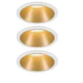 Produktbild: Paulmann 93406 LED Einbauleuchte 3-Step-Dim Cole Coin 3er-Set IP44 Coin 3x6W 3x460lm 230V Weiß/Gold
