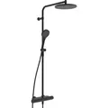 Produktbild: Hansa Viva Duschsystem mit Thermostatarmatur Schwarz Matt 6515920133