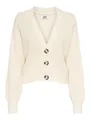Produktbild: JDY Damen Strickjacke JDYJusty gestrickte Damenjacke Cardigan mit Knopfleiste 15200418 Eggnog M