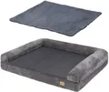Produktbild: Orthopädisches Hundebett XL 100x75 cm, Ergonomisch, 2-in-1, Waschbar, Antirutsch