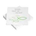 Produktbild: Servietten Schön, dass du da bist! Fische grün 20 Stück Kommunion Taufe Ichthys