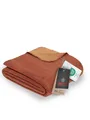 Produktbild: Ibena Dublin Decke 150x200 cm - Baumwollmix kuschelig, warm & waschbar, Wendedecke Terracotta orange