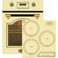 Produktbild: Kaiser Küchengeräte Elektro-Herd-Set EH 4796 ElfAD+KCT 4795 FI ElfAD/10, mit 1-fach-Teleskopauszug, Retro Backofen Einbaubackofen 45 cm, 50 L+Einbau Herd, 45 cm