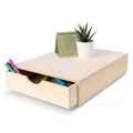 Produktbild: Creative Deco Schubladenbox Schubladenelement | 1 Schublade | 33 x 25 x 7 cm (+/- 1 cm) | Mini-Kommode für Kleinigkeiten aus Birken-Sperrholz | Ordnungssystem für Lagerung, Decoupage & Dekoration